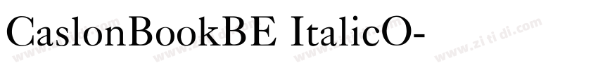 CaslonBookBE ItalicO字体转换